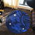 Hawaii Polynesian Turtle Hibiscus Round Carpet - Blue - AH - Polynesian Pride