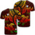 Hawaii Polynesian Turtle Hibiscus T Shirt Color Flag Unisex Black - Polynesian Pride