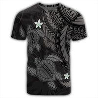 Hawaii Polynesian Turtle Hibiscus T Shirt Gray - Polynesian Pride