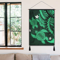 Hawaii Polynesian Turtle Hibiscus Hanging Poster - Green - AH - Polynesian Pride