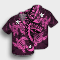 Hawaii Polynesian Turtle Hibiscus Hawaiian Shirt - Pink - AH - Polynesian Pride