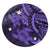 Hawaii Polynesian Turtle Hibiscus Round Carpet - Purple - AH Round Carpet Luxurious Plush - Polynesian Pride