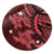 Hawaii Polynesian Turtle Hibiscus Round Carpet - Red - AH Round Carpet Luxurious Plush - Polynesian Pride