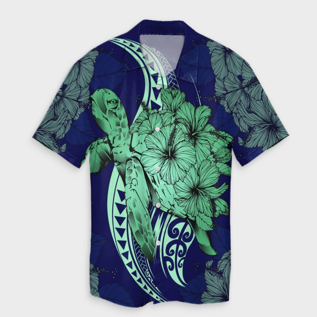 Hawaii Polynesian Turtle Hibiscus Hawaiian Shirt1 - AH Unisex Black - Polynesian Pride