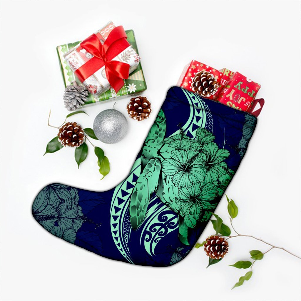 Hawaii Polynesian Turtle Hibiscus Christmas Stocking1 - AH - Polynesian Pride