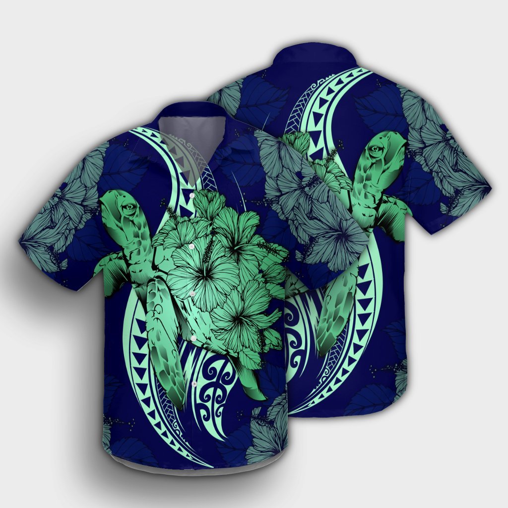 Hawaii Polynesian Turtle Hibiscus Hawaiian Shirt1 - AH - Polynesian Pride