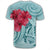 Hawaii Polynesian Turtle Hibiscus Blue T Shirt Bless Style - Polynesian Pride