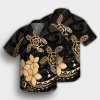 Hawaii Polynesian Turtle Plumeria Hawaiian Shirt - Pog Style Gold - AH - Polynesian Pride