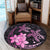 Hawaii Polynesian Turtle Plumeria Round Carpet - Pog Style Pink - AH - Polynesian Pride