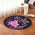 Hawaii Polynesian Turtle Plumeria Round Carpet - Pog Style Pink - AH - Polynesian Pride