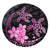 Hawaii Polynesian Turtle Plumeria Round Carpet - Pog Style Pink - AH Round Carpet Luxurious Plush - Polynesian Pride