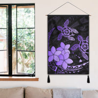 Hawaii Polynesian Turtle Plumeria Hanging Poster - Pog Style Purple - AH - Polynesian Pride