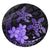 Hawaii Polynesian Turtle Plumeria Round Carpet - Pog Style Purple - AH Round Carpet Luxurious Plush - Polynesian Pride