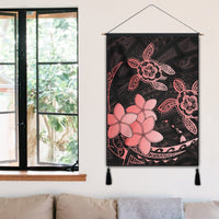 Hawaii Polynesian Turtle Plumeria Hanging Poster - Pog Style Red - AH - Polynesian Pride