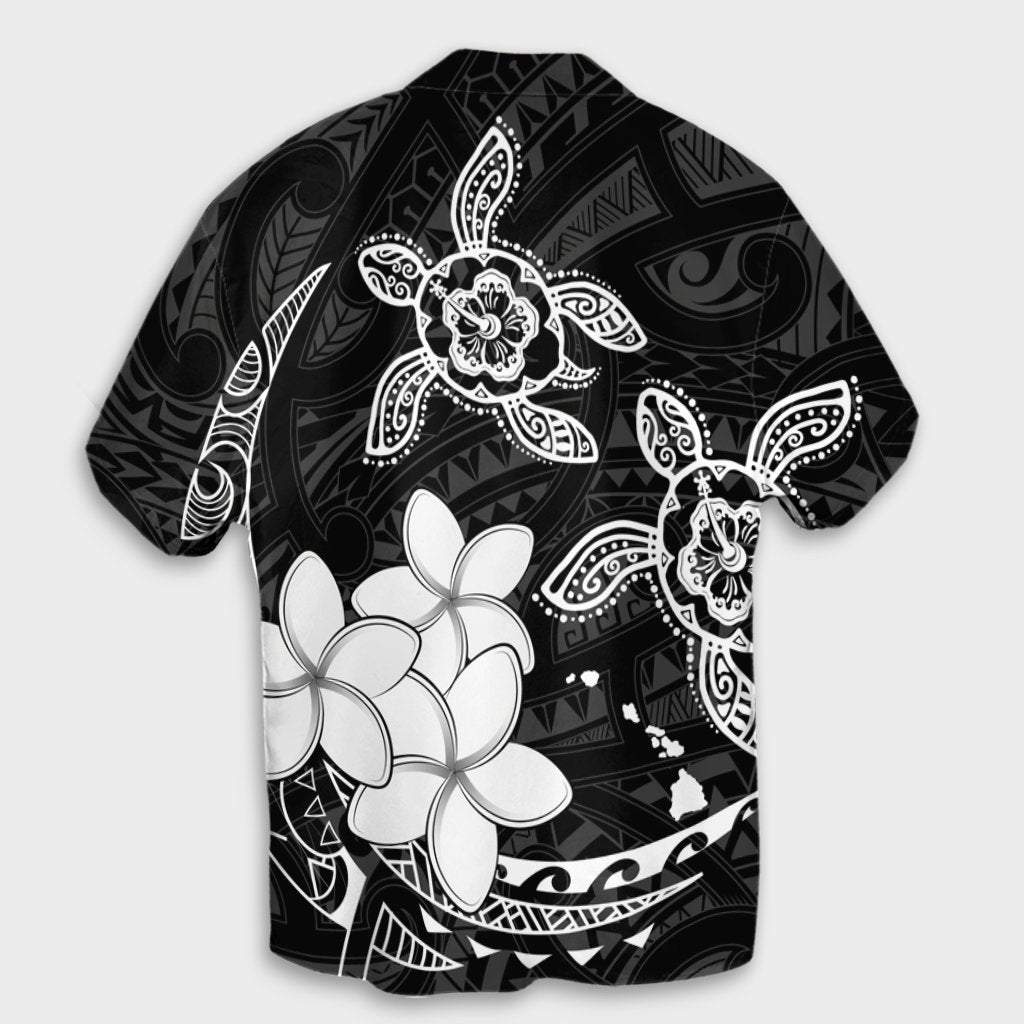 Hawaii Polynesian Turtle Plumeria Hawaiian Shirt - Pog Style White - AH - Polynesian Pride