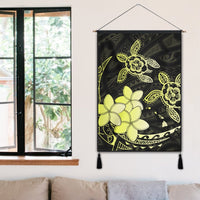 Hawaii Polynesian Turtle Plumeria Hanging Poster - Pog Style Yellow - AH - Polynesian Pride