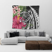 Hawaii Polynesian Turtle Tropical Hibiscus Plumeria Tapestry - AH - Polynesian Pride