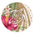 Hawaii Polynesian Turtle Tropical Hibiscus Plumeria Round Carpet - Gold - AH Round Carpet Luxurious Plush - Polynesian Pride
