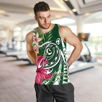 Hawaii Polynesian Turtle Tropical Hibiscus Plumeria Tank Top - Green - AH - Polynesian Pride