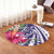 Hawaii Polynesian Turtle Tropical Hibiscus Plumeria Round Carpet - Purple - AH - Polynesian Pride