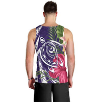 Hawaii Polynesian Turtle Tropical Hibiscus Plumeria Tank Top - Purple - AH - Polynesian Pride