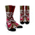 Hawaii Polynesian Turtle Tropical Hibiscus Plumeria Crew Socks - Red - AH Crew Socks White - Polynesian Pride