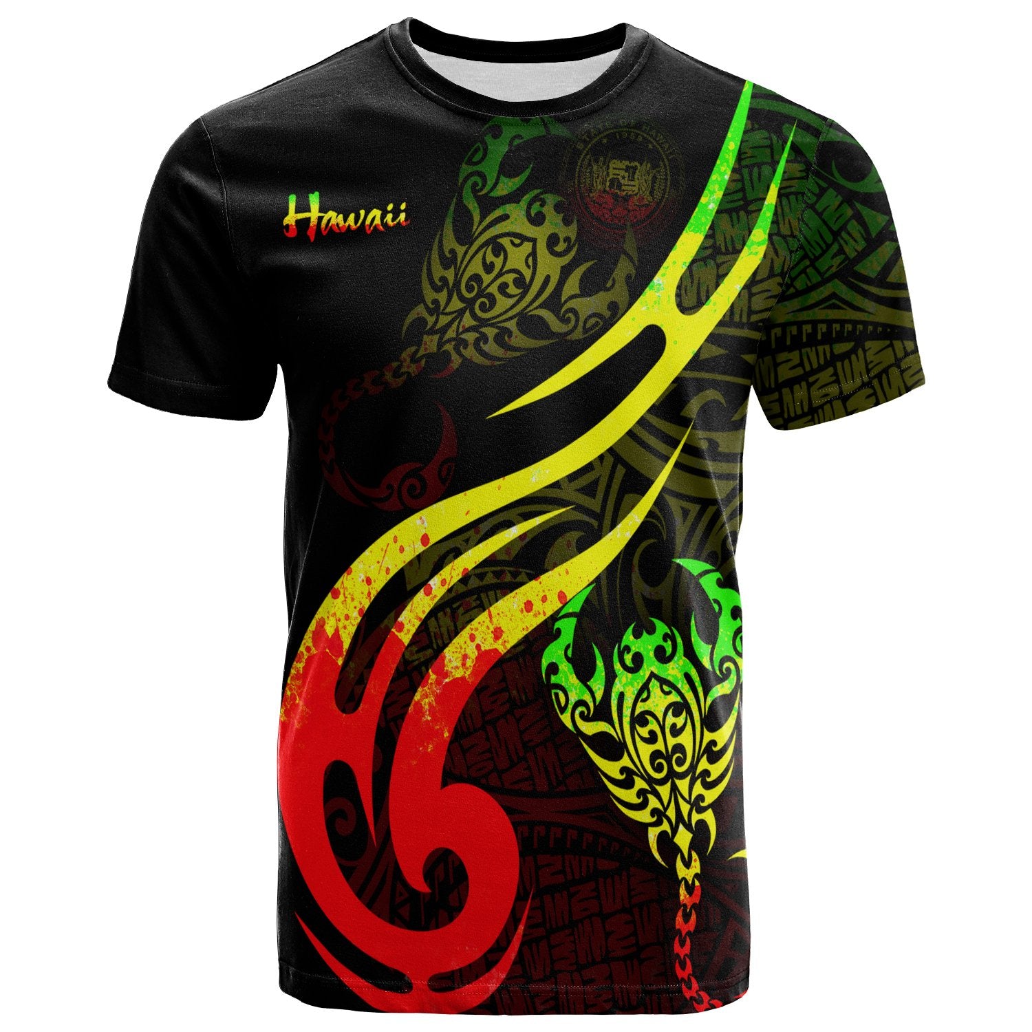 Hawaii T Shirt Scorpio Tribal Pattern Style Reggae Unisex Art - Polynesian Pride