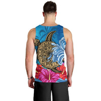 Hawaii Sea Turtle Hibiscus Coconut Tree Tank Top - AH - Polynesian Pride