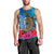 Hawaii Sea Turtle Hibiscus Coconut Tree Tank Top - AH Black - Polynesian Pride