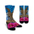 Hawaii Sea Turtle Hibiscus Coconut Tree Crew Socks - AH Crew Socks White - Polynesian Pride