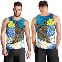 Hawaii Sea Turtle Plumeria Coconut Tree Tank Top - AH - Polynesian Pride
