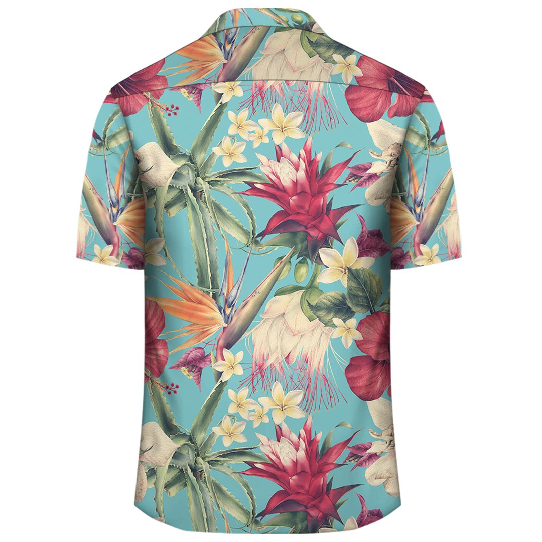 Hawaii Seamless Floral Pattern With Tropical Hibiscus, Watercolor Hawaiian Shirt - Polynesian Pride