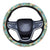 Hawaii Seamless Floral Pattern With Tropical Hibiscus, Watercolor Hawaii Universal Steering Wheel Cover with Elastic Edge One Size Blue Steering Wheel Cover - Polynesian Pride