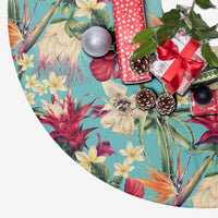 Hawaii Seamless Floral Pattern With Tropical Hibiscus, Watercolor Tree Skirt - Polynesian Pride