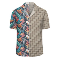 Hawaii Seamless Tropical Flower Hawaiian Summer Lauhala Moiety Hawaiian Shirt - Polynesian Pride