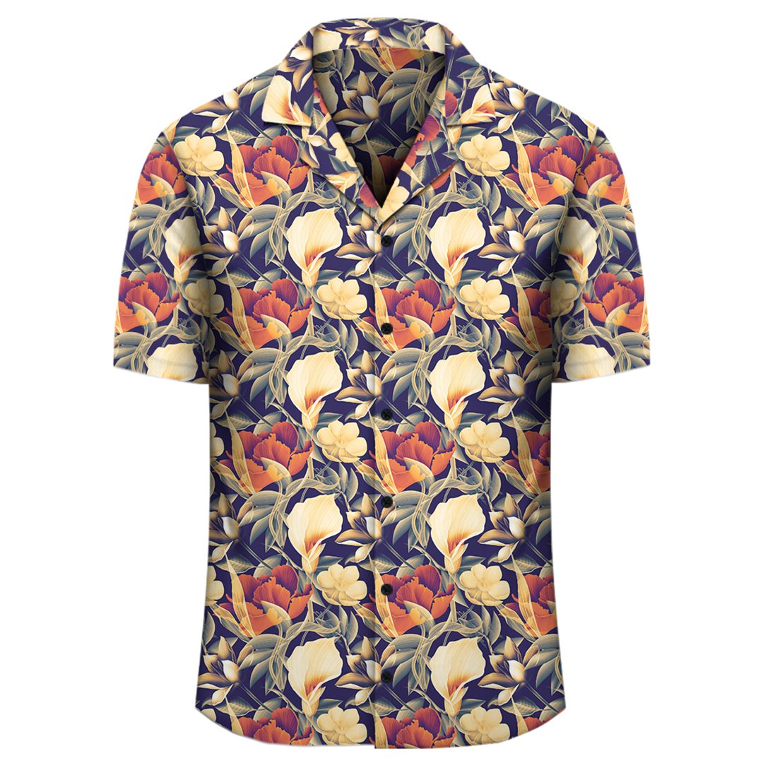 Hawaii Seamless Tropical Flower Plant And Leaf Pattern Background Hawaiian Shirt - Polynesian Pride