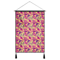Hawaii Seamless Tropical Flower Plant Pattern Background Hanging Poster - AH- Hanging Poster 43 x 65 cm Cotton And Linen - Polynesian Pride