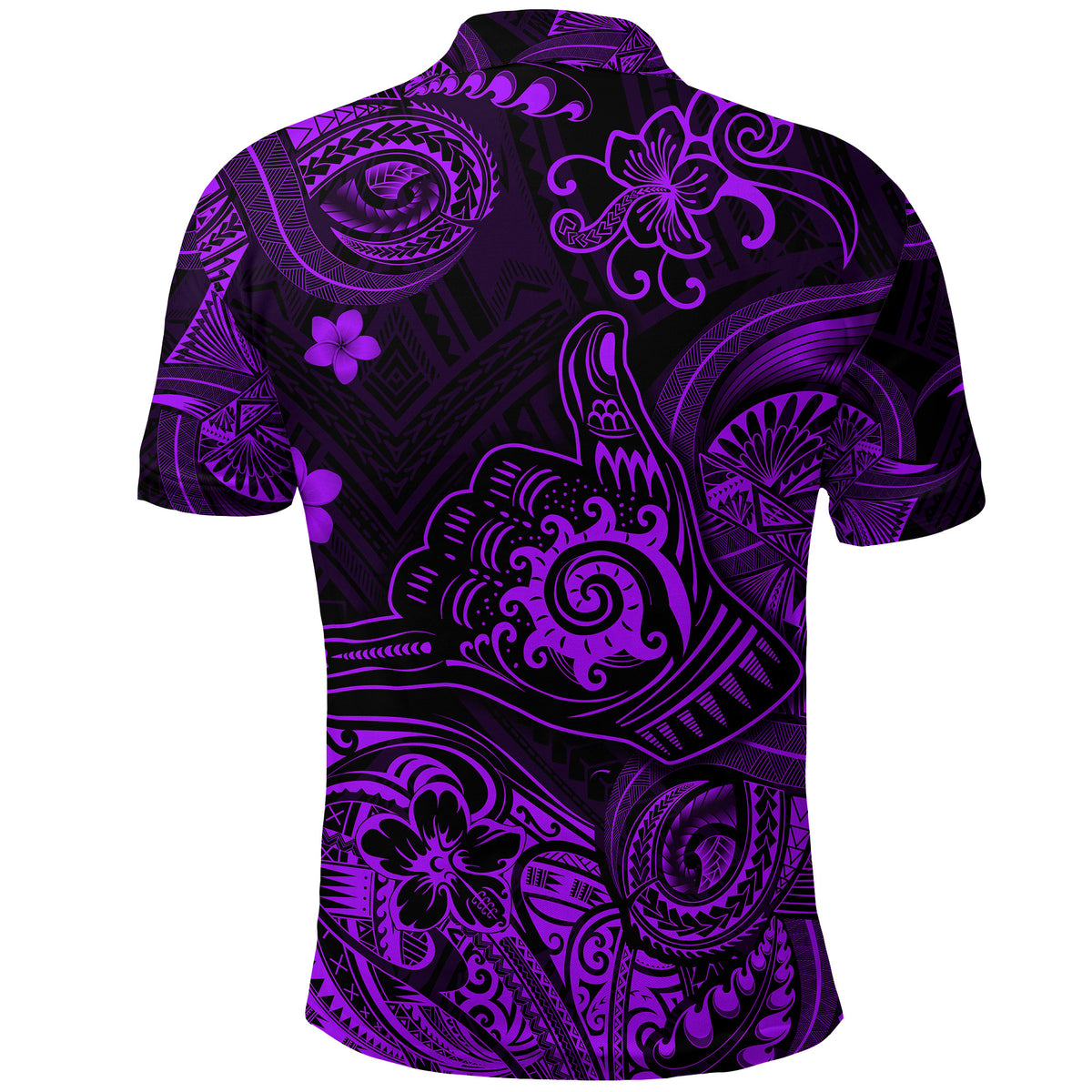 Hawaii Shaka Polynesian Polo Shirt Unique Style Purple LT8 - Polynesian Pride