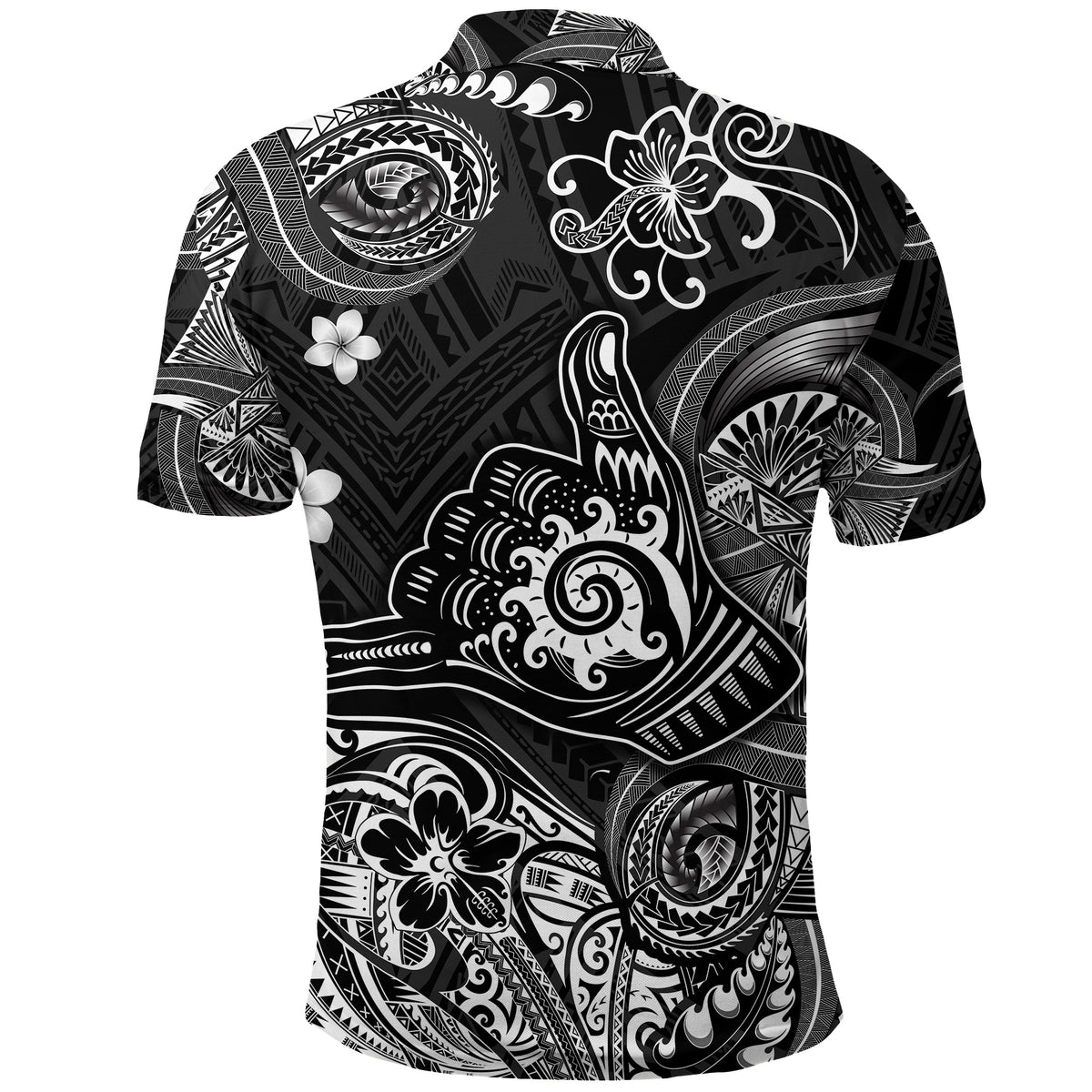 Hawaii Shaka Polynesian Polo Shirt Unique Style Black LT8 - Polynesian Pride