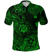 Hawaii Shaka Polynesian Polo Shirt Unique Style Green LT8 - Polynesian Pride