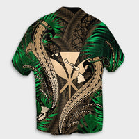 Hawaii Shark Polynesian Tropical Hawaiian Shirt - Gold - AH - Polynesian Pride