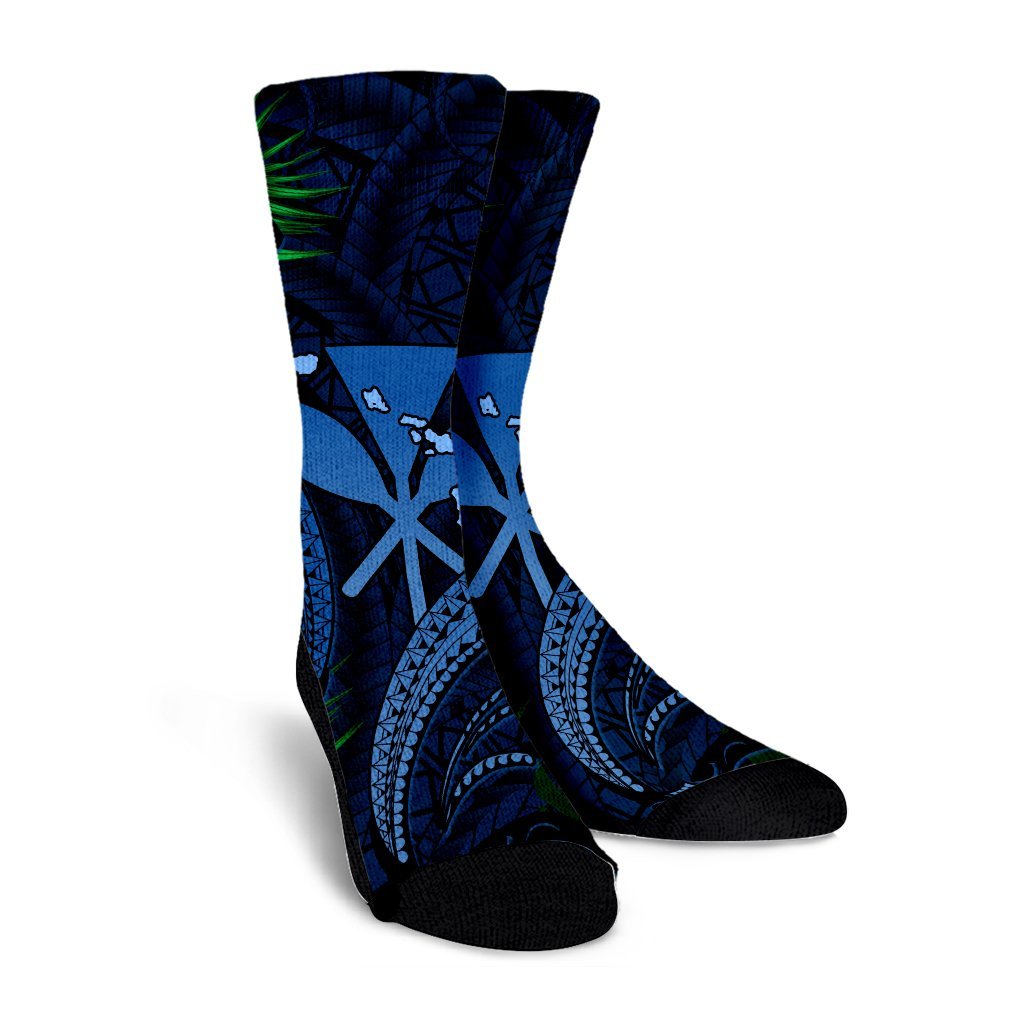 Hawaii Shark Polynesian Tropical Crew Socks - Pastel - AH - Polynesian Pride