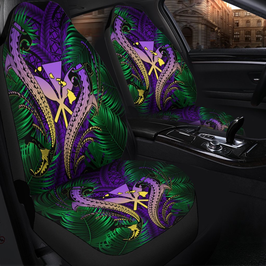 Hawaii Shark Polynesian Tropical Car Seat Covers - Purple - AH - Polynesian Pride