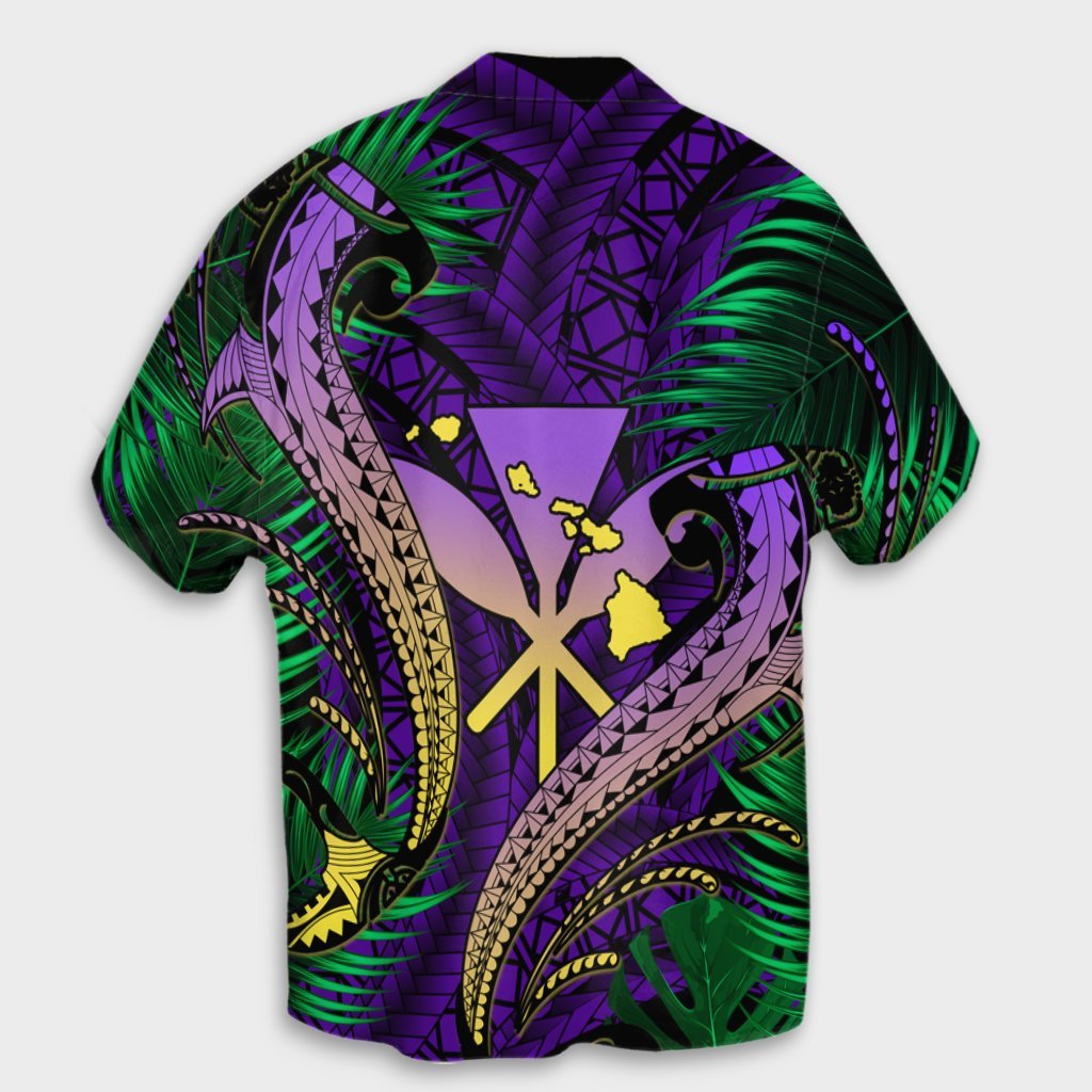 Hawaii Shark Polynesian Tropical Hawaiian Shirt - Purple - AH - Polynesian Pride