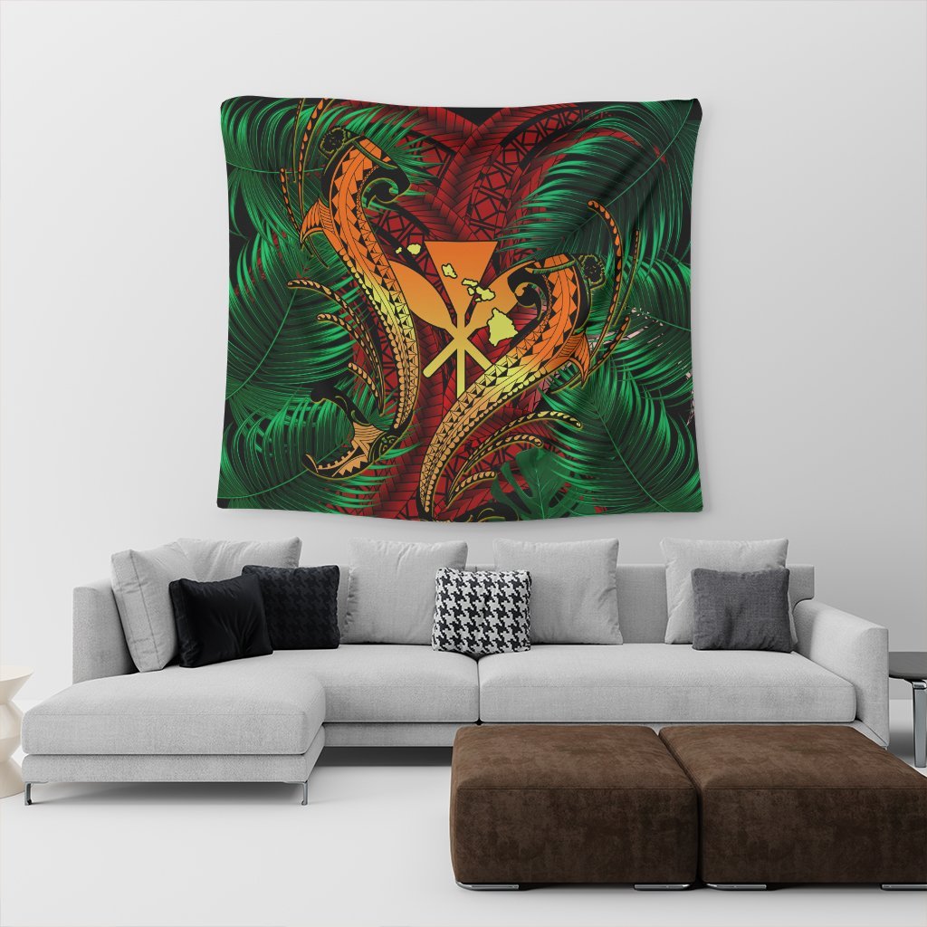 Hawaii Shark Polynesian Tropical Tapestry - Red - AH - Polynesian Pride