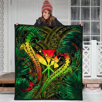 Hawaii Shark Polynesian Tropical Premium Quilts - Reggae - AH - Polynesian Pride