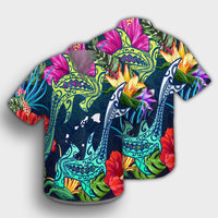 Hawaii Shark Tropical Color Hawaiian Shirt - AH - Polynesian Pride