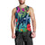 Hawaii Shark Tropical Color Tank Top - AH Black - Polynesian Pride