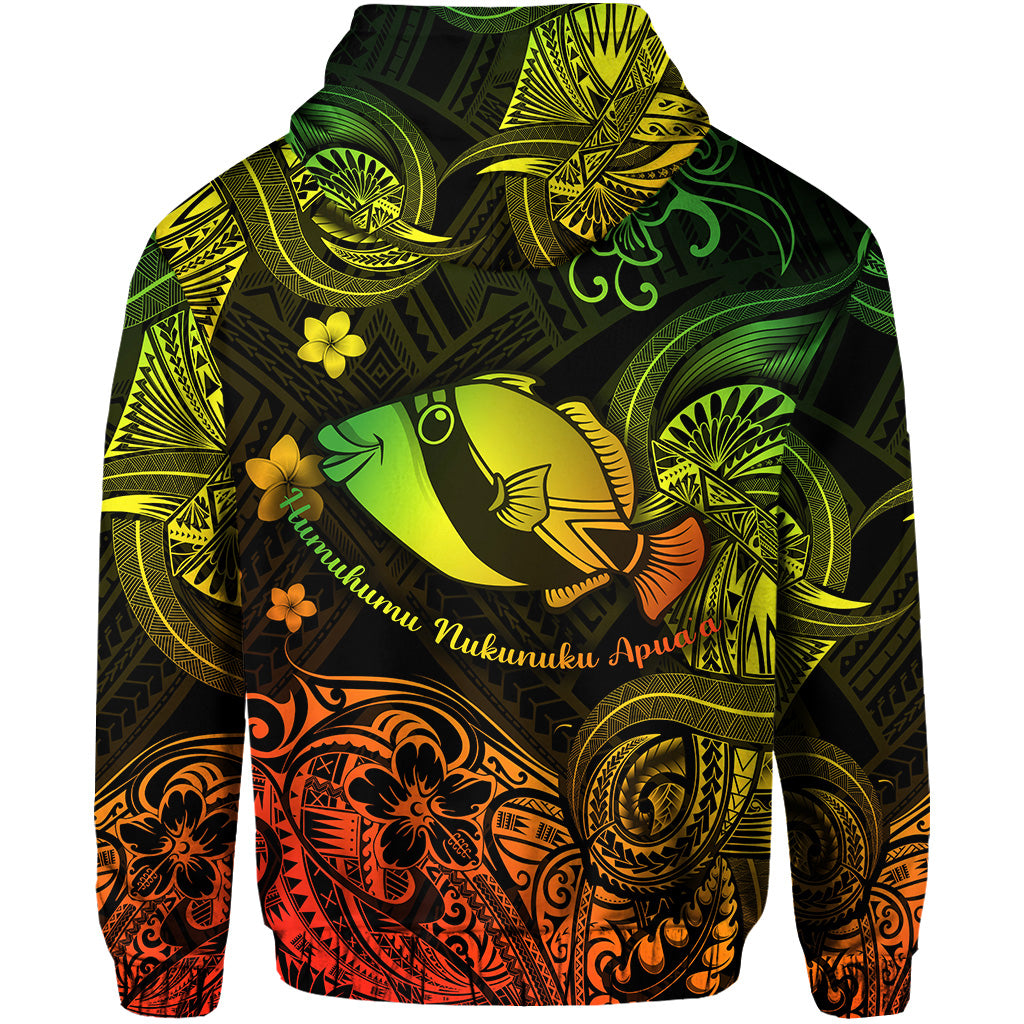 Hawaii State Fish: Humuhumu Nukunuku Apuaa Polynesian Zip Hoodie Unique Style Reggae LT8 - Polynesian Pride