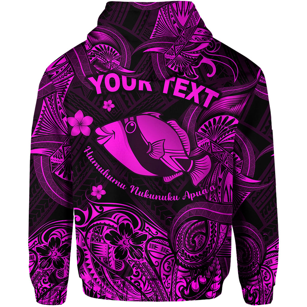 Custom Hawaii State Fish: Humuhumu Nukunuku Apuaa Polynesian Zip Hoodie Unique Style Pink LT8 - Polynesian Pride